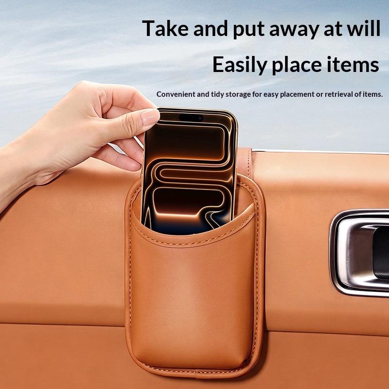 Car Door Hanging Cup Holder Waterproof Leatherette Multif Drink Storage Organizer for Keys Phone Wallet Car Accessories