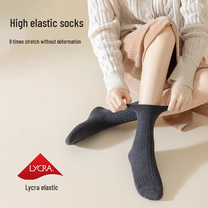 Women's Warm Thickened Cashmere Wool Mid-Calf Winter Socks