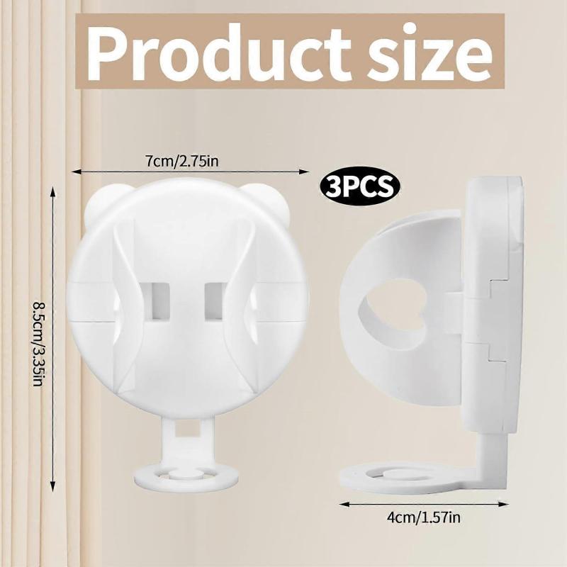 Toothbrush Holder 3 Pcs Self-Adhesive Electric Toothbrush Holders Gravity Self-Locking Electric Stand Toothbrush Organizer