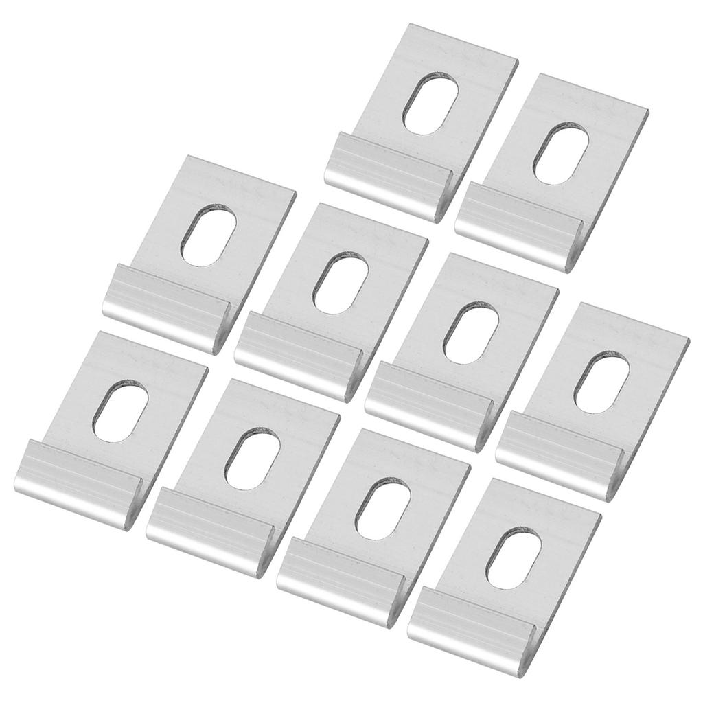 10Pcs Base Clips Hook Fixings Attaches Aluminium Greenhouses Fixture Set