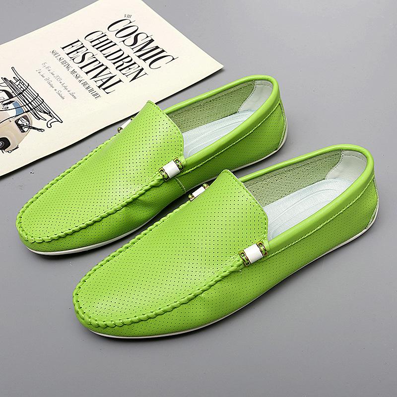 Pánské Doudou boty řidičské boty ploché ležérní kožené boty jaro a léto zakrývající nohu ležérní módní boty