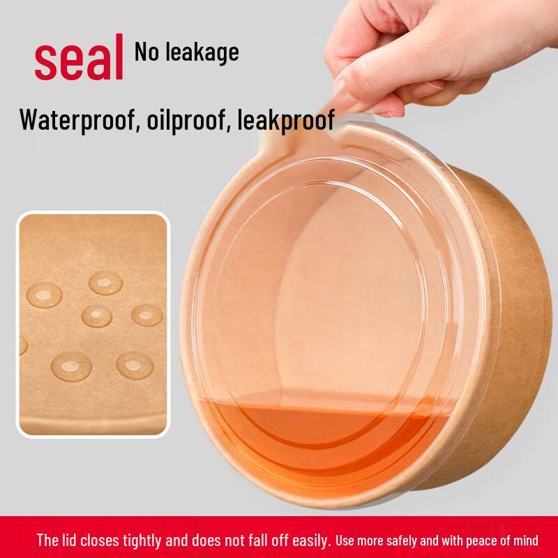 ZISIZ Kraft Paper Disposable Food Container
