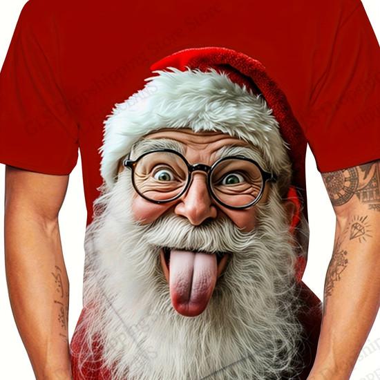 Christmas Style Hat 3d Print T-shirt Men Women Fashion Short Sleeve Tops Tees Funny Santa Claus Tshirt Mens Clothing Snowflake