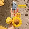 Creative Sunflower Crochet Plush Keyring Backpack Charm - Gold, Small Gift