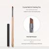 Translucent Brown Nail Art Brush Set: Flower and Gel Painting Brushes with Flat and Round Heads