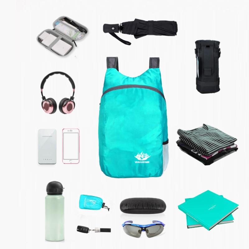 Borsa pieghevole per esterni neutra Borsa da viaggio portatile ultraleggera Zaino impermeabile Borsa per pelle sportiva per fitness