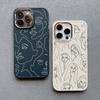 Abstract Geometric Art Line Face Silicone Phone Case for IPhone 16 13 12 11 Pro Max 15 14 Pro Max Plus 7 8 X XS XR Back Coque