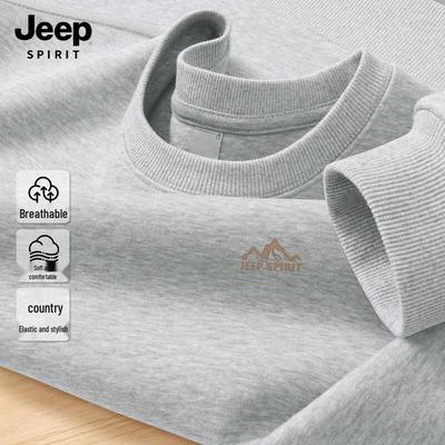 JEEP SPIRIT Men's Round Neck Casual Sweatshirt