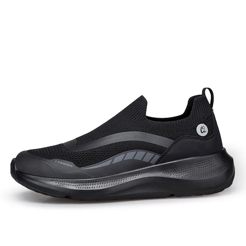 Couple soft-soled hiking shoes sneakers new mesh breathable shock absorption lightweight thick-soled casual shoes