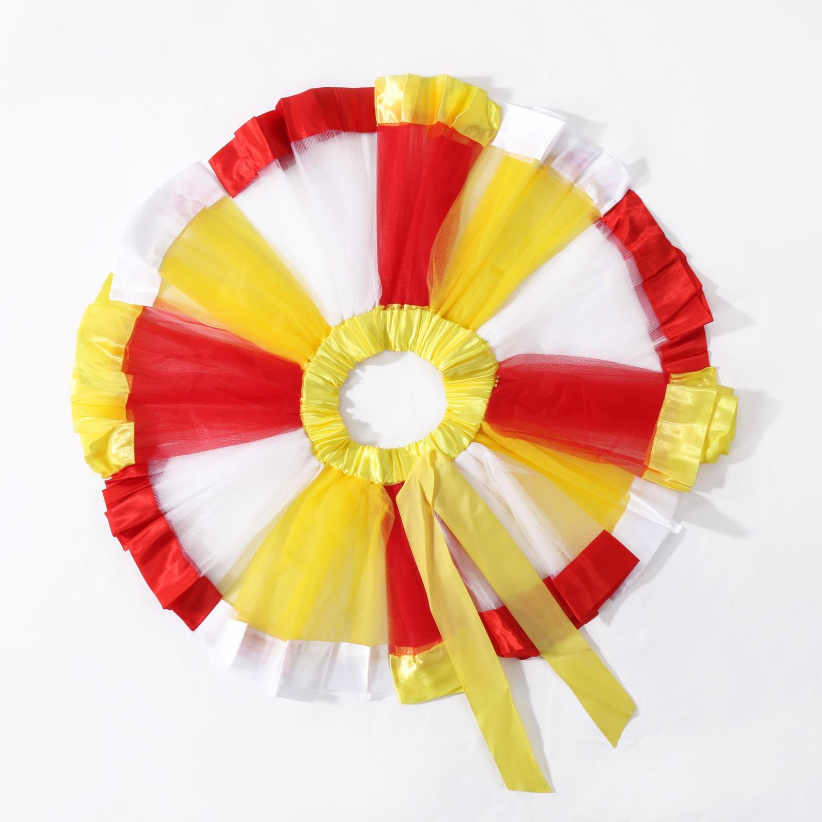 

Коротка балетна спідниця для дівчинки Спідниця для виступу Прозора барвиста спідниця Напівспідниця S жовтий