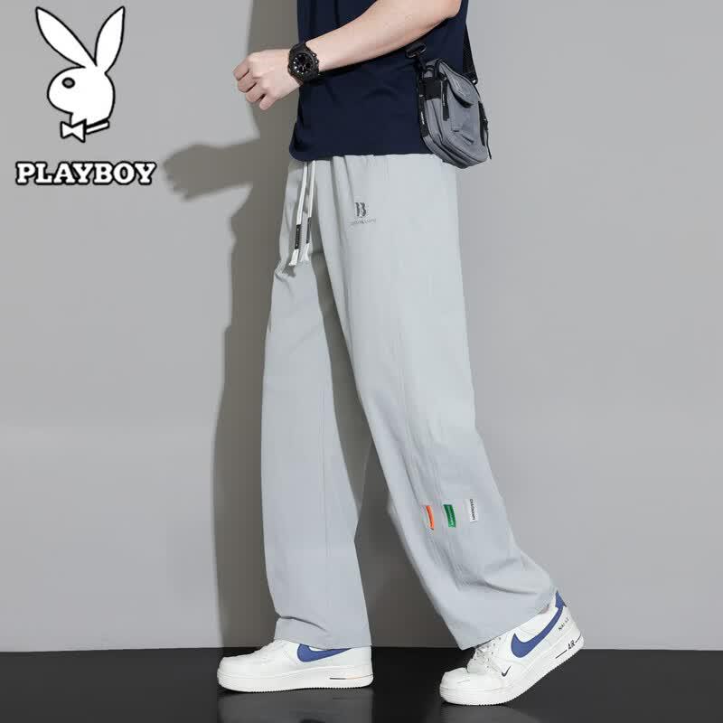 Playboy Men s Summer Ice Silk Loose Casual Pants XL