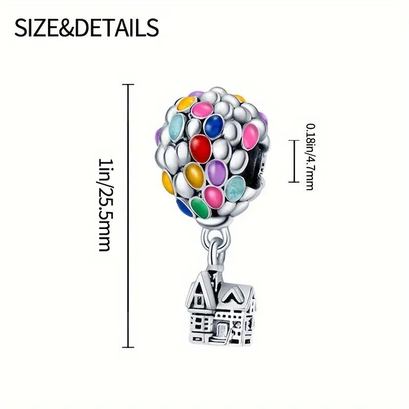 Charm Bead Components Bead Component Copper Metal Pixar Up House & Balloons Dangle Compatible With Bangle Bracelet High Quality Fine Jewelry Necklace