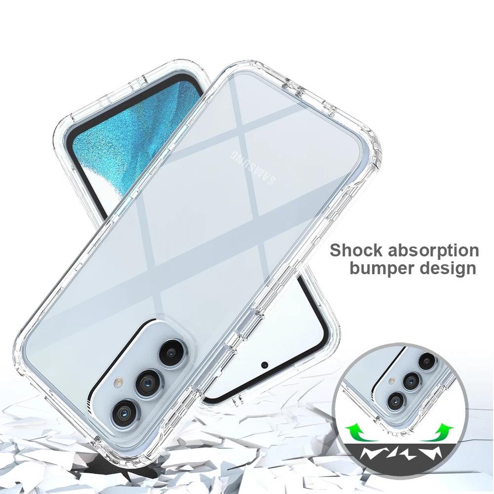 For Samsung A17 A56 5G A55 A35 A16 A54 A15 s24 S25 ultra S23 FE S22 Plus S21 Phone Clear Case for Samsung Galaxy A54 5G A14 A34