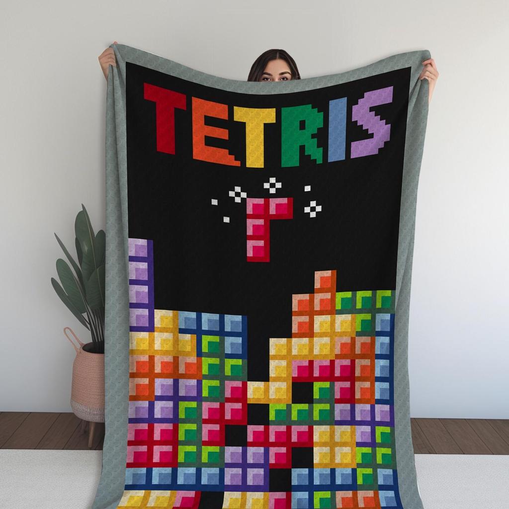 Retro Arcade Blocks C2C Crochet Blanket Pattern: Pixel Art Throw (PDF Pattern)