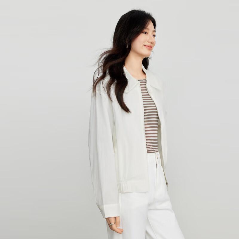 JOY SPEAKER Loose Fit Lapel Collar Cotton Blend Jacket