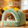 Portable Enclosed Cat Bed Mat Warm Soft Pet House Kennel Comfortable Small Pet Bed  Puppy