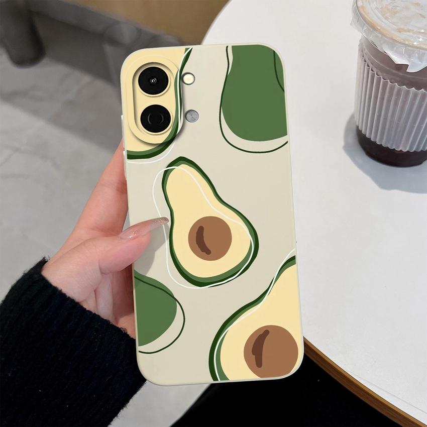 Lovely Back Cover For Tecno Spark Go 3 2 1S Pova 7 Ultra Pro Spark 40 40C 30 Phone Bags Cute Avocado Pretty Flowers Shell Soft Silicone Anti Slip Case