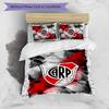 3pcs Club Atlético River Plate Pattern Bedding Set Duvet Cover Set Includes Duvet Cover &pillowcases,perfect All Season Bedroom Decoration&gift