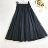 South Korea Dongdaemun summer dress elastic waist medium and long slim mesh skirt fluffy skirt gauze skirt women