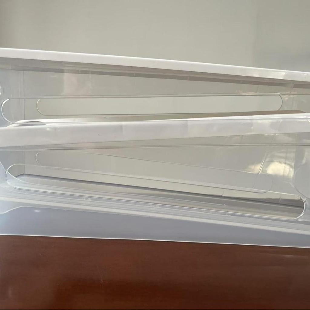 Refrigerator Egg Storage Rack - Rolling Egg Holder Tray Organizer