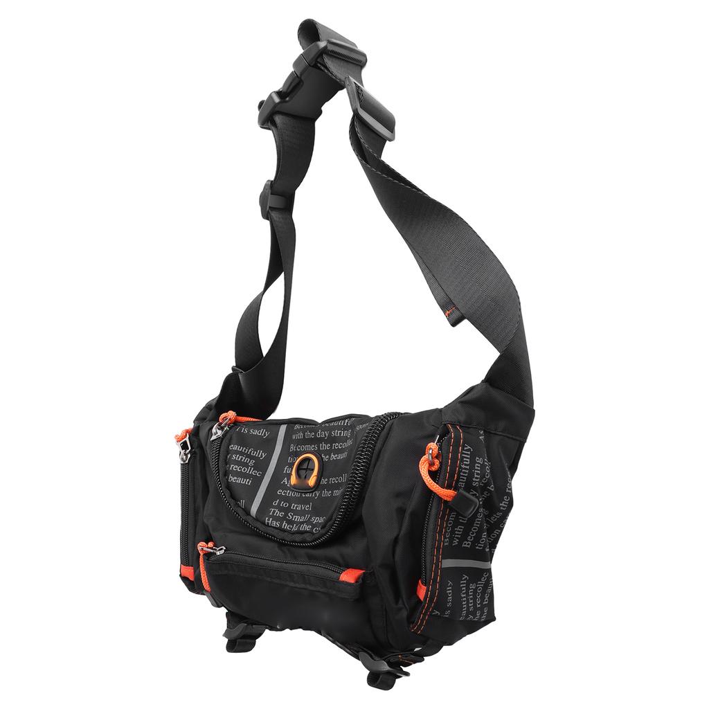 Men Fanny Pack Waterproof Bumbag Travel Outdoor Sports Cycling Climbing Multifunctional High Capacity Waist Bag Black S