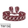 Customizable Handmade Bohemian Tassel Bracelet with Embroidered Logo - European & American Ethnic Friendship Style