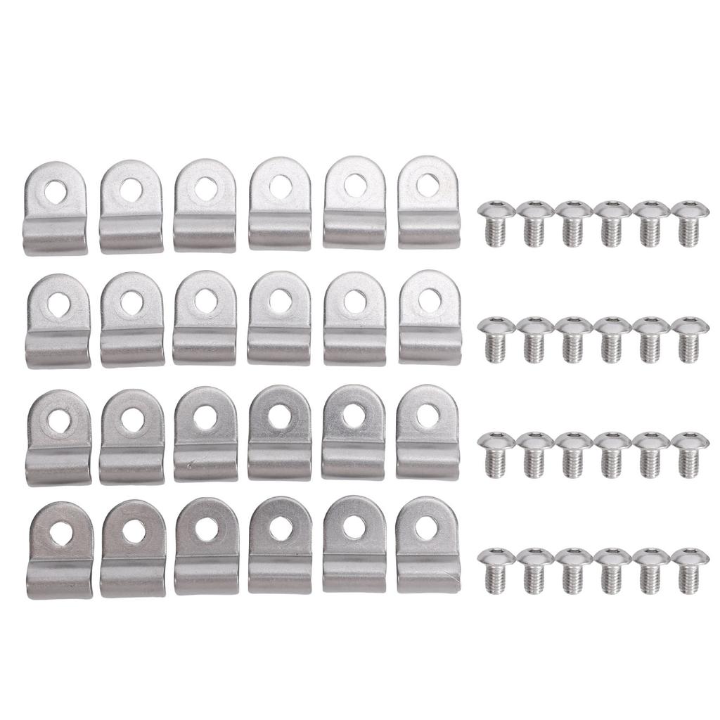 48pcs 3 16 Inch Stainless Steel Brake Fuel Line Clamps with Screws Replacement for Street Rod Truck
