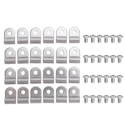 48pcs 3 16 Inch Stainless Steel Brake Fuel Line Clamps with Screws Replacement for Street Rod Truck