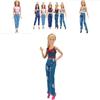 Trendy Handmade T-shirt Blouse And Jeans Clothes Outfits For 11 Inch Barbie Dolls