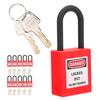 10 Sets 38mm Lockout Lock Dustproof Nylon Industrial Engineering Insulation Security Tool for FactoriesRed