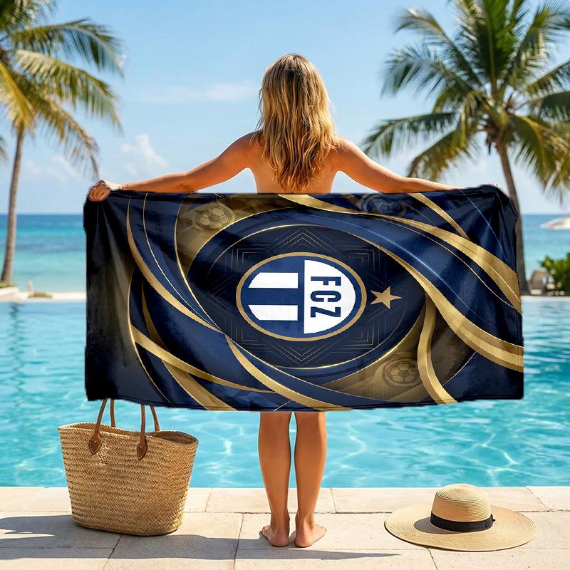 Telo Mare Asciugatura Rapida Stampa FC Zürich Microfibra Assorbente Portatile da Viaggio Asciugamano per Nuoto