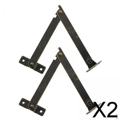 2x podpěrné panty víka 1 pár pro dřevěnou krabici kovové držáky nábytkové kování pouzdro na šperky