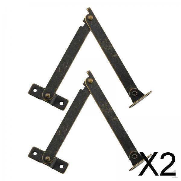 

2x Петли-упоры для крышки 1 пара для деревянной коробки Металлические кронштейны Мебельная фурнитура Шкатулка для драгоценностей