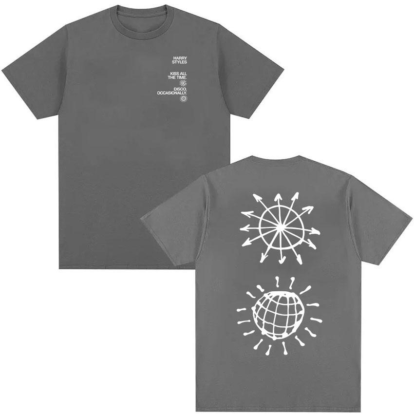 Harry Style Kiss All Time Disco Occasional Tour 2026Summer Mens Womens Luxury Fashion Oversized Cotton Tshirt Street Wear Y2K