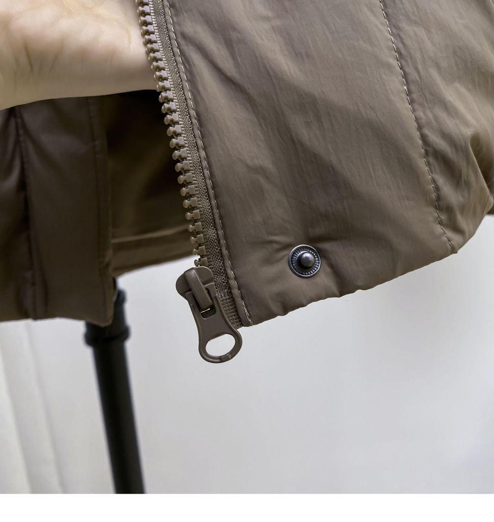 Jachetă Femei Mărimi Mari Lungime Medie Fără Mâneci - Vestă Groasă Călduroasă din Bumbac cu Puf pentru Toamnă/Iarnă