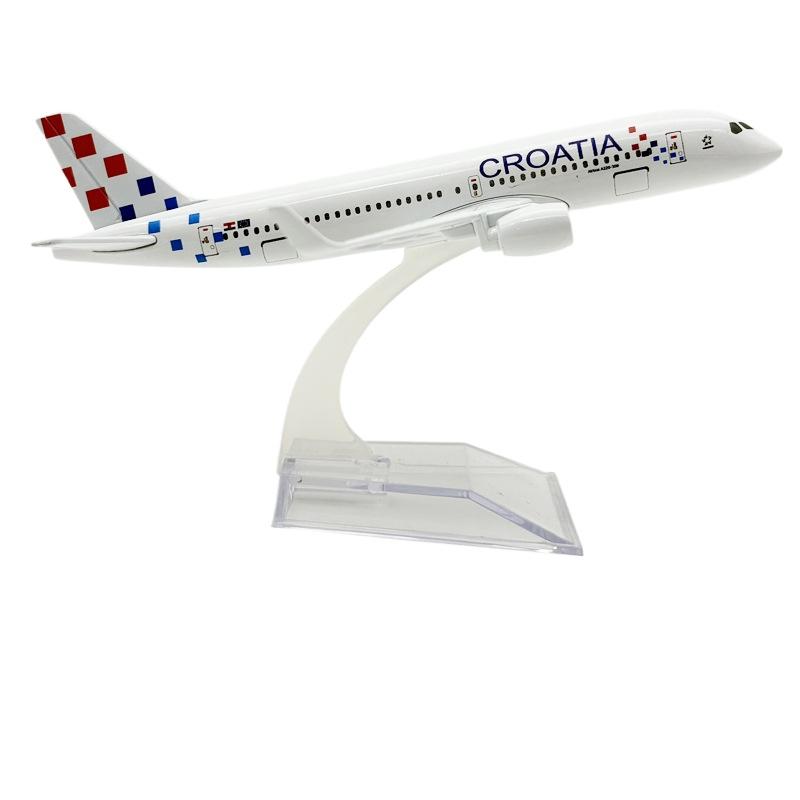 

16cm Model Airplanes A220 Croatia Airlines Alloy Metal Scale Aircraft Children Toys Collected Gift By Aviation Souvenir Plane