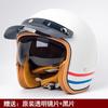 Vintage-Style 3/4 Open Face Motorcycle Helmet Men Women UV Protection All-Season Scooter Bike Riding Gear