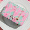 Heart-Shaped Floral Photo Pendant Necklace with LOVE Clasp, Niche Design Clavicle Chain, Pastoral Style.