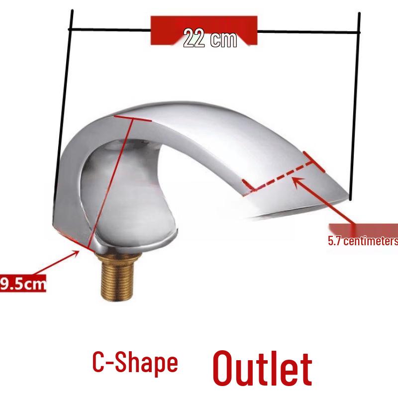 TLXT 5-Piece Wall-Mounted Bathtub Faucet Set