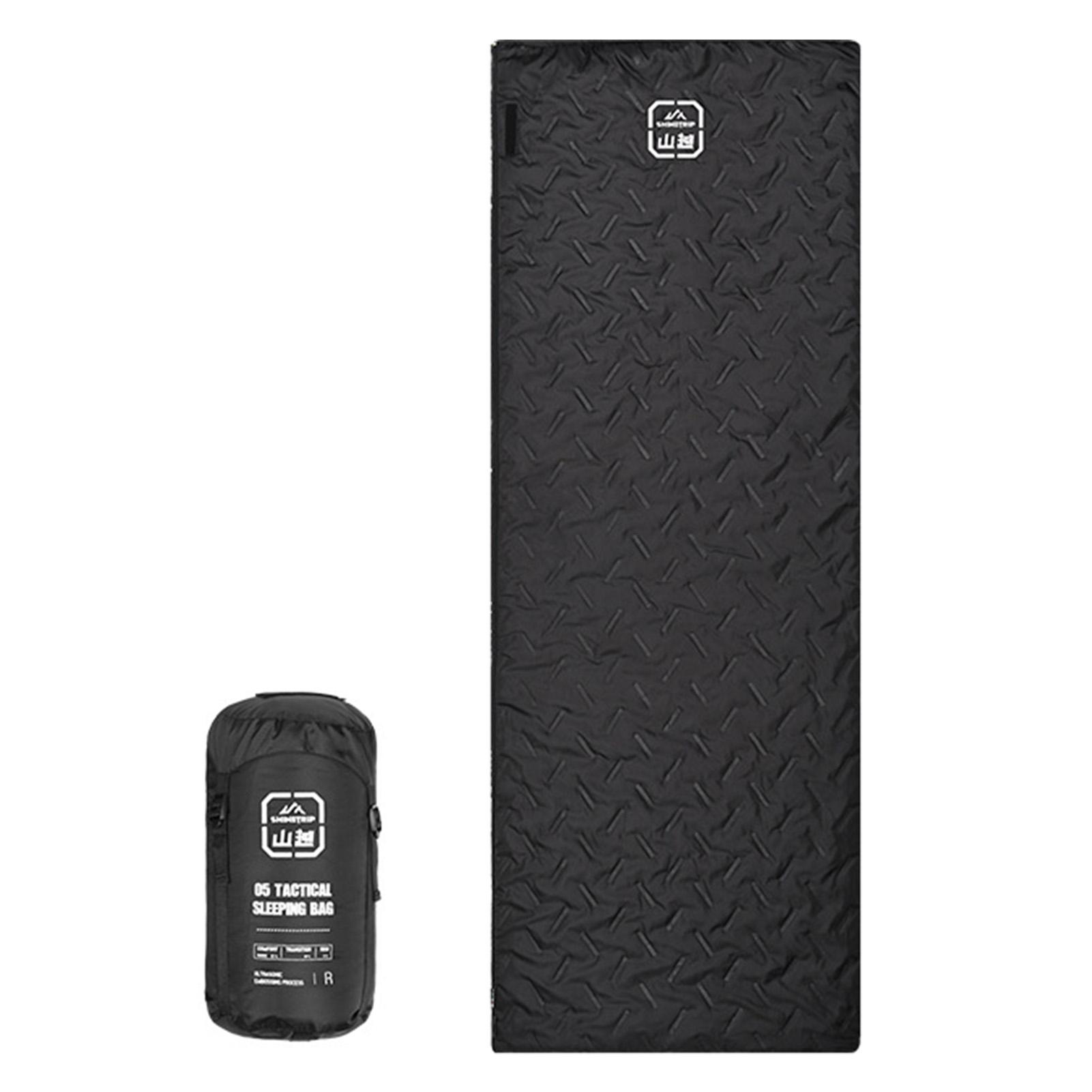 

Спальний мішок для кемпінгу Ultrasonic Warmth Sleeping Bag Portable Attachable Camping Bag 200g Faux right чорний