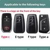 Car Key Case Cover Shell for Toyota Corolla SE 2023 Camry 50 55 TLC200 Yaris Land Cruiser Prado150 RAV4 Compatible with Multiple