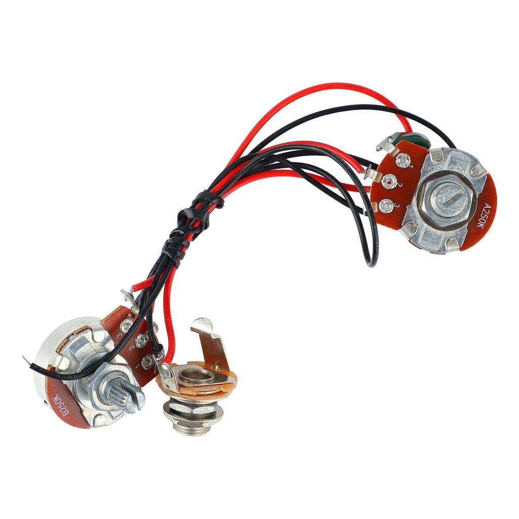 Bass Wiring Harness 250K B250K 1V1T Jack for Accurate Electric Guitar Parts Accessories