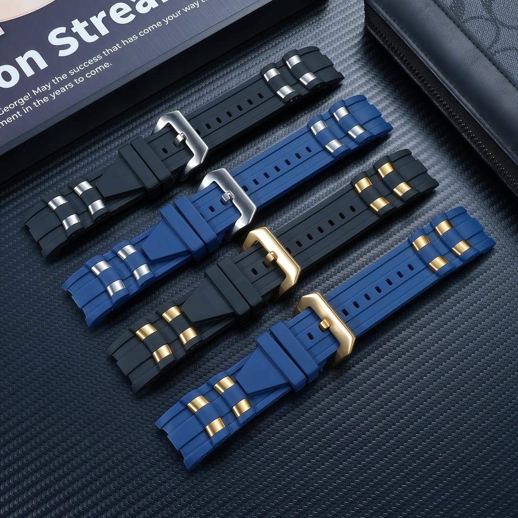 26mm Invicta Russian Diver Watch Band - Silicone Rubber Strap with Metal Pellets, Professional Diver Bracelet for Men/Women
