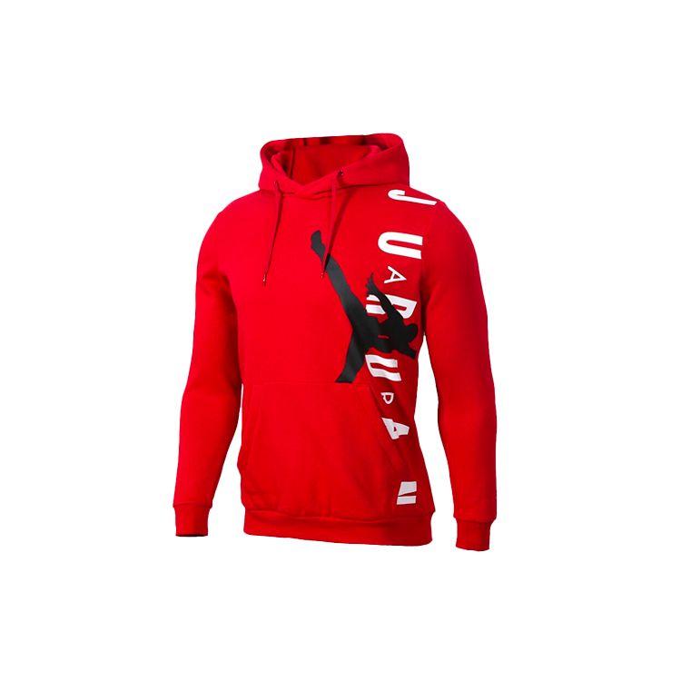 Jordan Large Logo Fleece Pullover Sport Casual Basketball Hoodie Men Hoodie Red CD5871-687