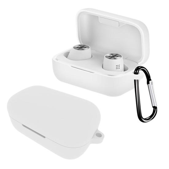 Earphone Case Dust-proof Bluetooth-compatible Earbuds Soft Silicone Cover with Carabiner for SENNHEISER MOMENTUM True 2
