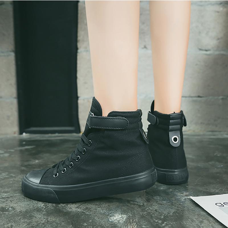 Customized Printed High Top Canvas Shoes Korean Version Of Student Fashion Casual Shoes , Couple Printed Canvas Shoes