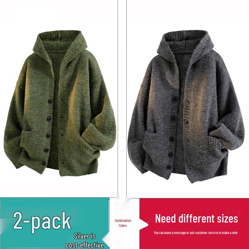 Men's Oversized Knit Cardigan Jacket - Old Money Style