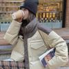 Neue, wattierte Damen-Winterjacke, kurze, lockere Lederjacke im koreanischen Stil
