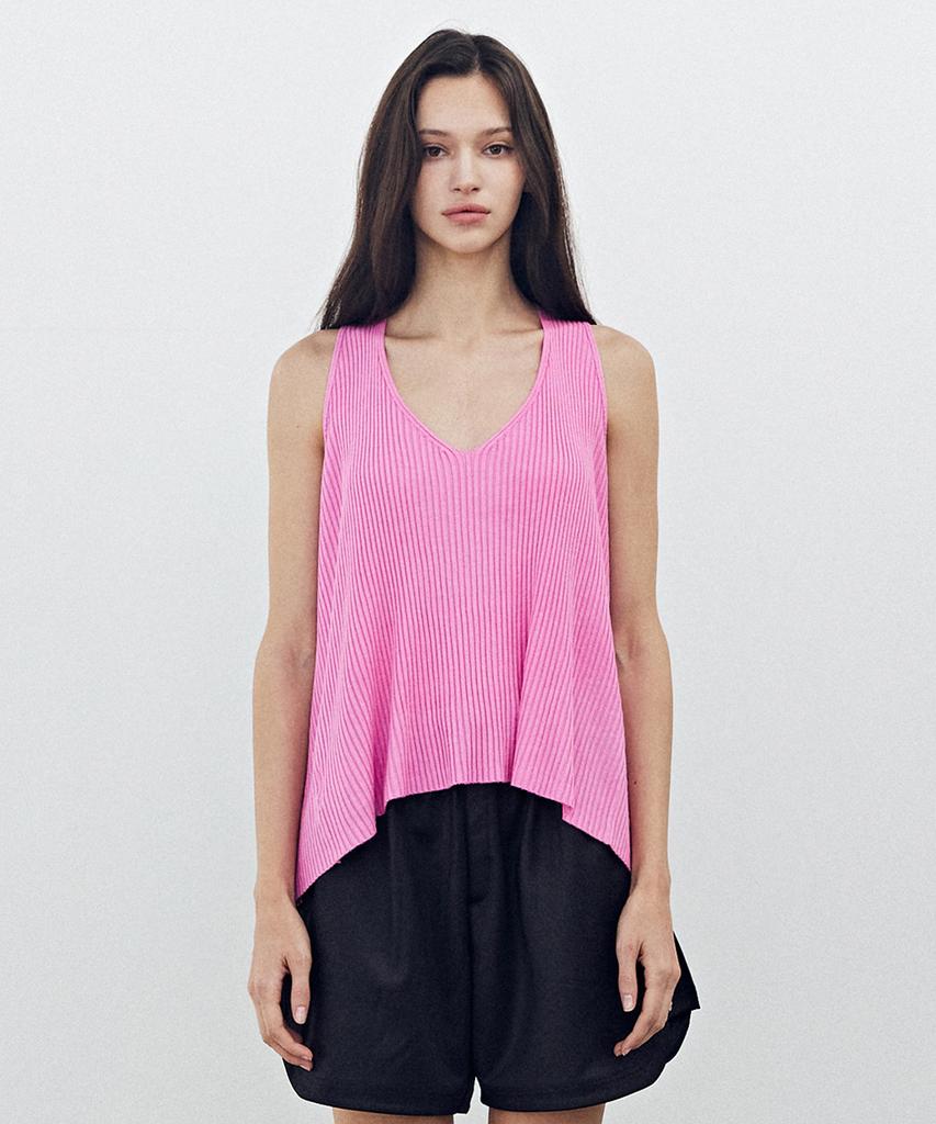 Lense Back Open Ribbon Knit Pink