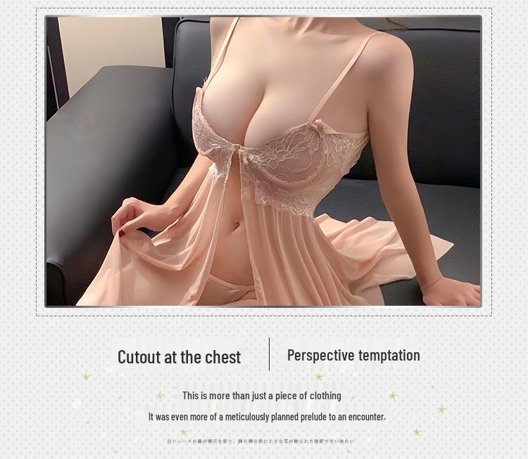 Women's Lace Push-up Lingerie - Sexy Strappy See-through Plus Size Pajamas